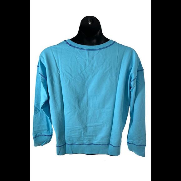 Seed to Style Organic Cotton French Terry Sweatshirt Light Blue - Regular - Picture 2 of 2